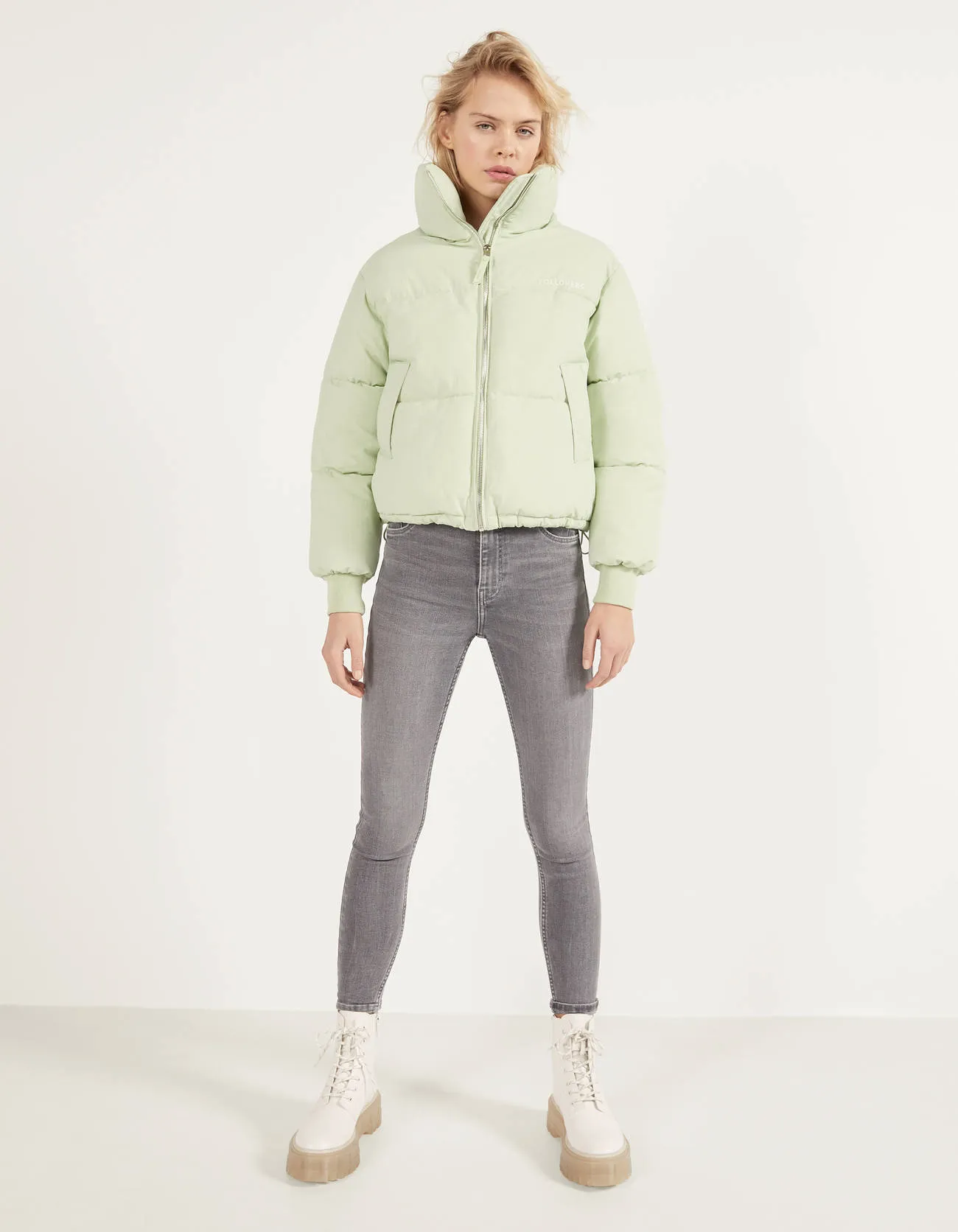 Pufferjacke aus Nylon